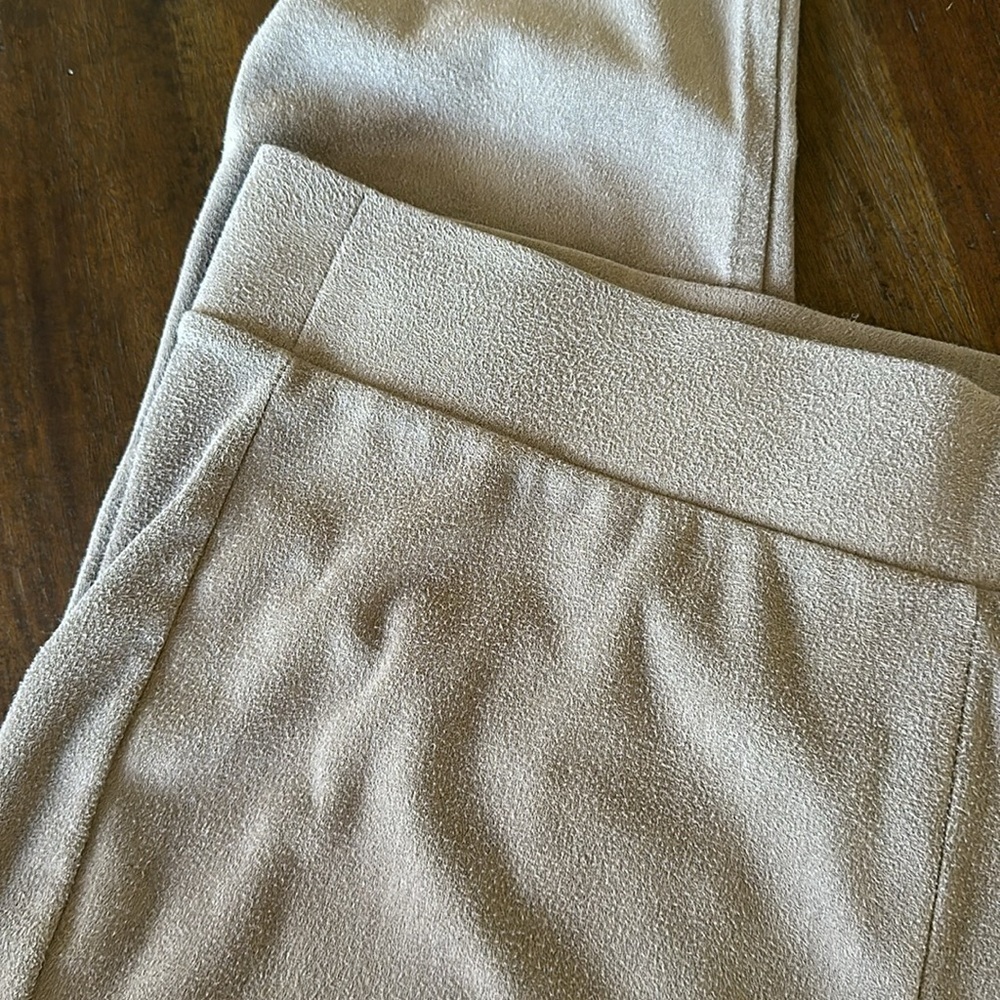 Simply Noelle woman’s suede pants taupe  gray color L/XL - Picture 2 of 5